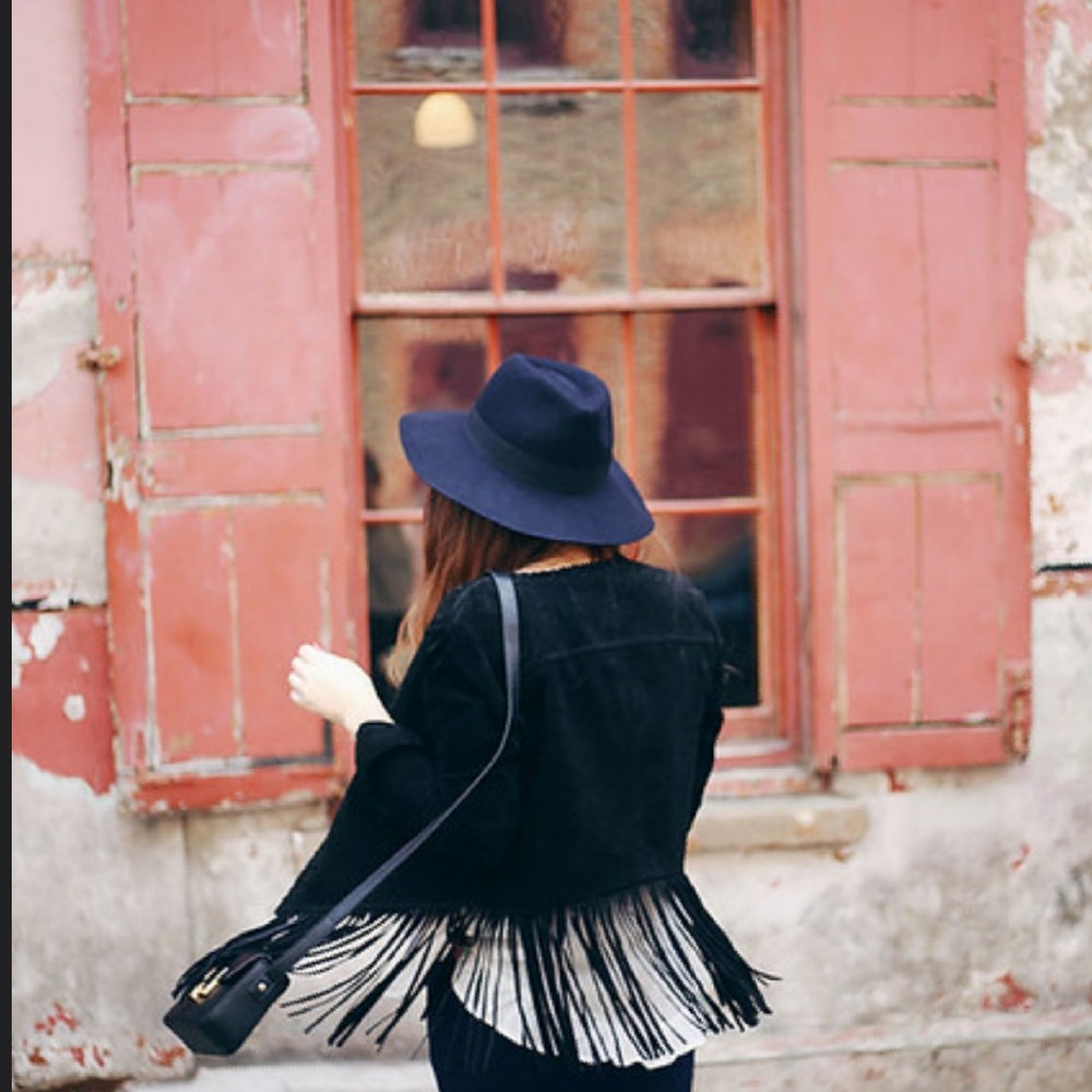 h&m wool wide brim fedora